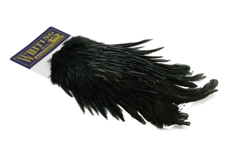 American Rooster Saddle White dyed Black view 2