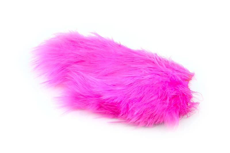 Mini Bird Fur White dyed Pink view 1