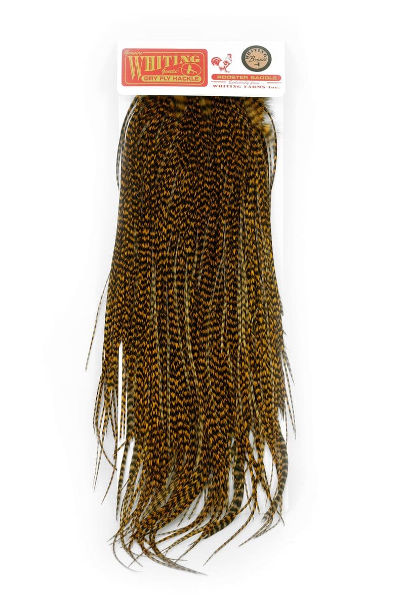 Whiting Silver Saddle Grizzly dyed March Brown view 3