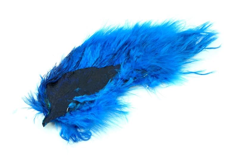 Mini Bird Fur White dyed Kingfisher Blue view 4