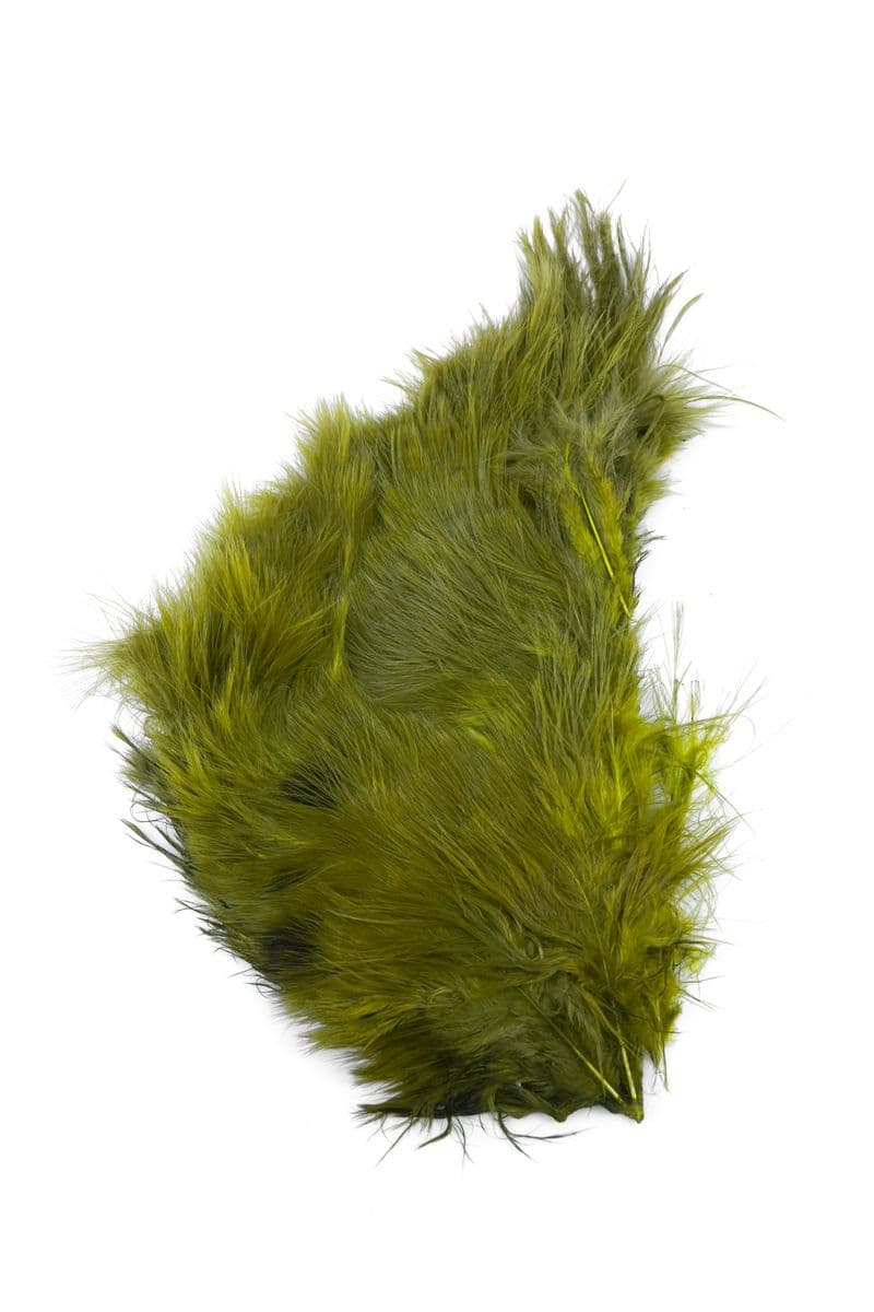 Mini Bird Fur White dyed Dark Olive view 3