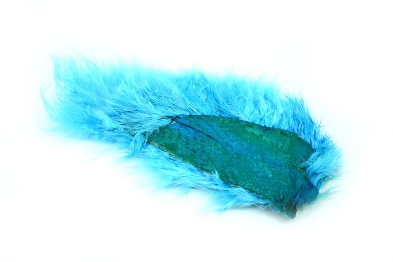Mini Bird Fur White dyed Silver Dr. Blue view 3