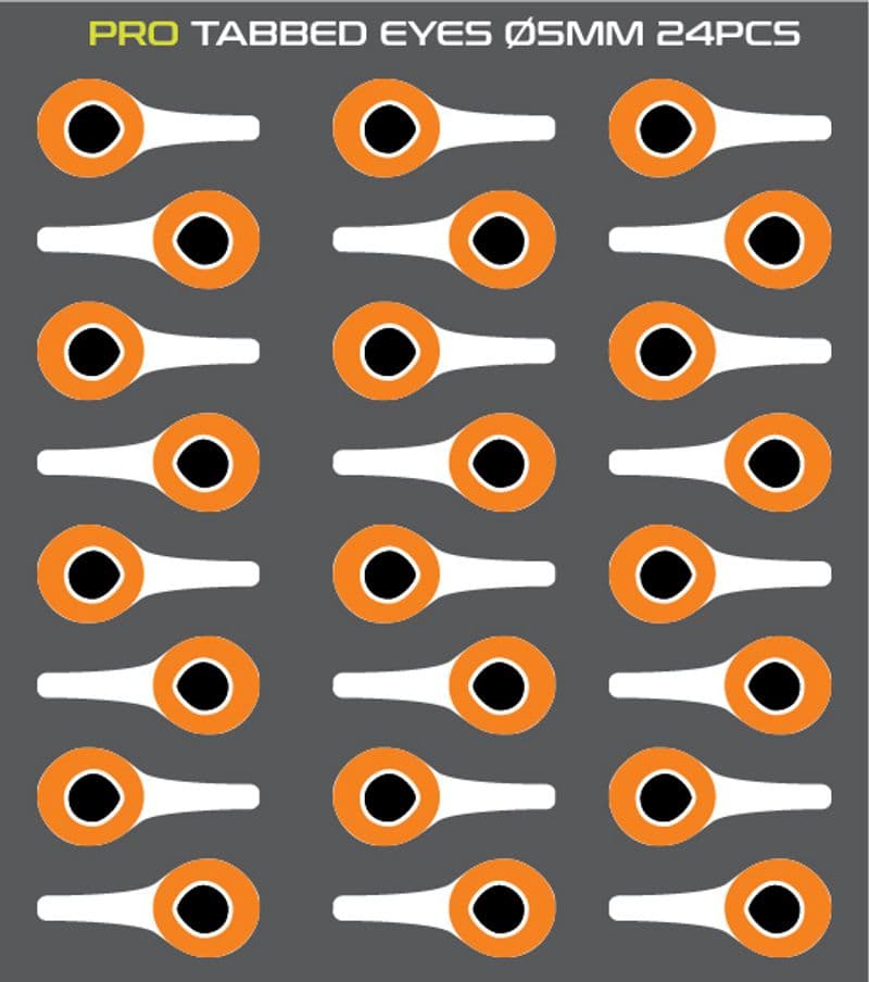 3D Tabbed Eyes Silver/Hot Orange view 4
