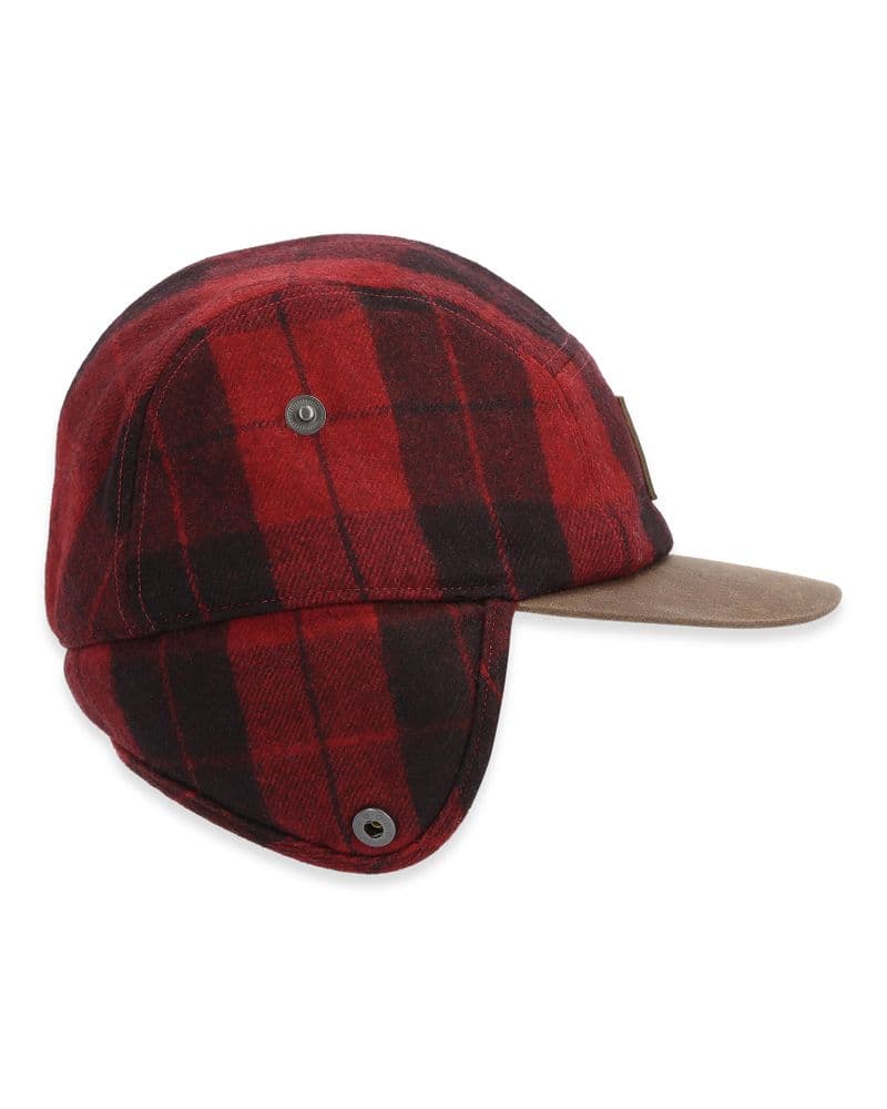 Coldweather Cap Red Buffalo Plaid view 3