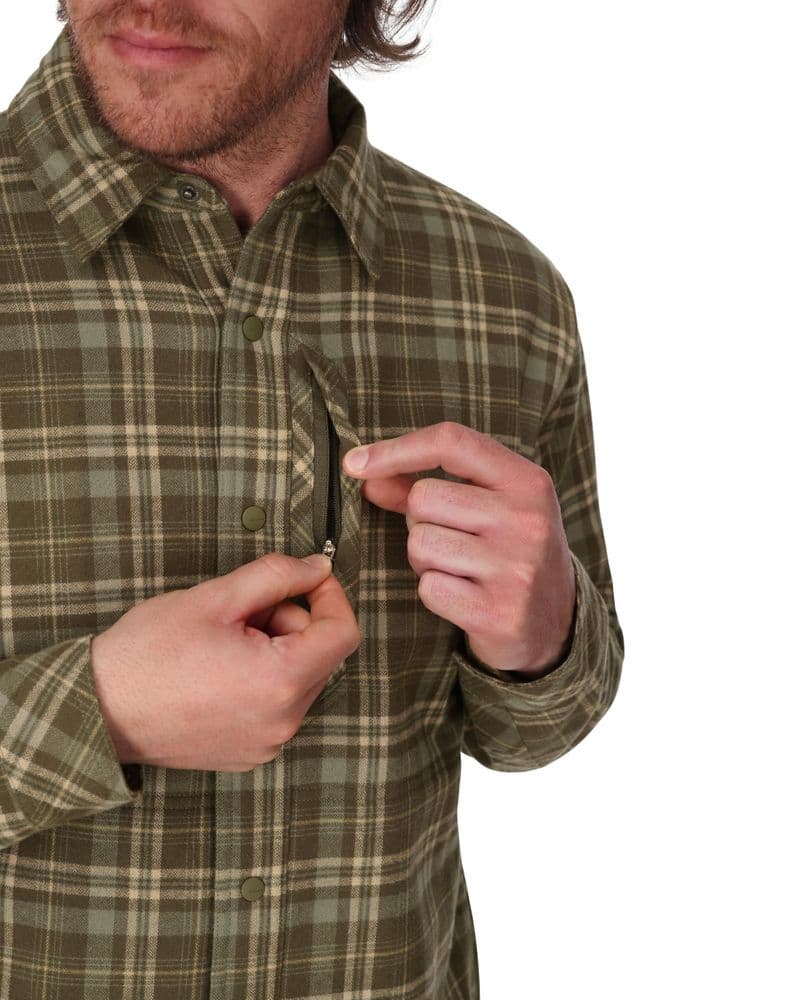 Coldweather Shacket Schooner Plaid: Loden view 6