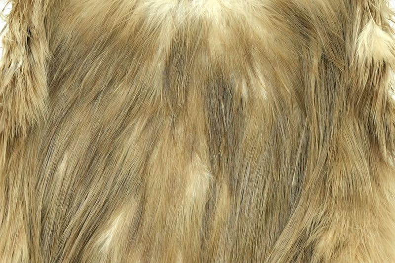 Spey Hackle Rooster Saddle Bronze White dyed Tan