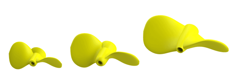 Propellers L (17mm) Yellow view 3