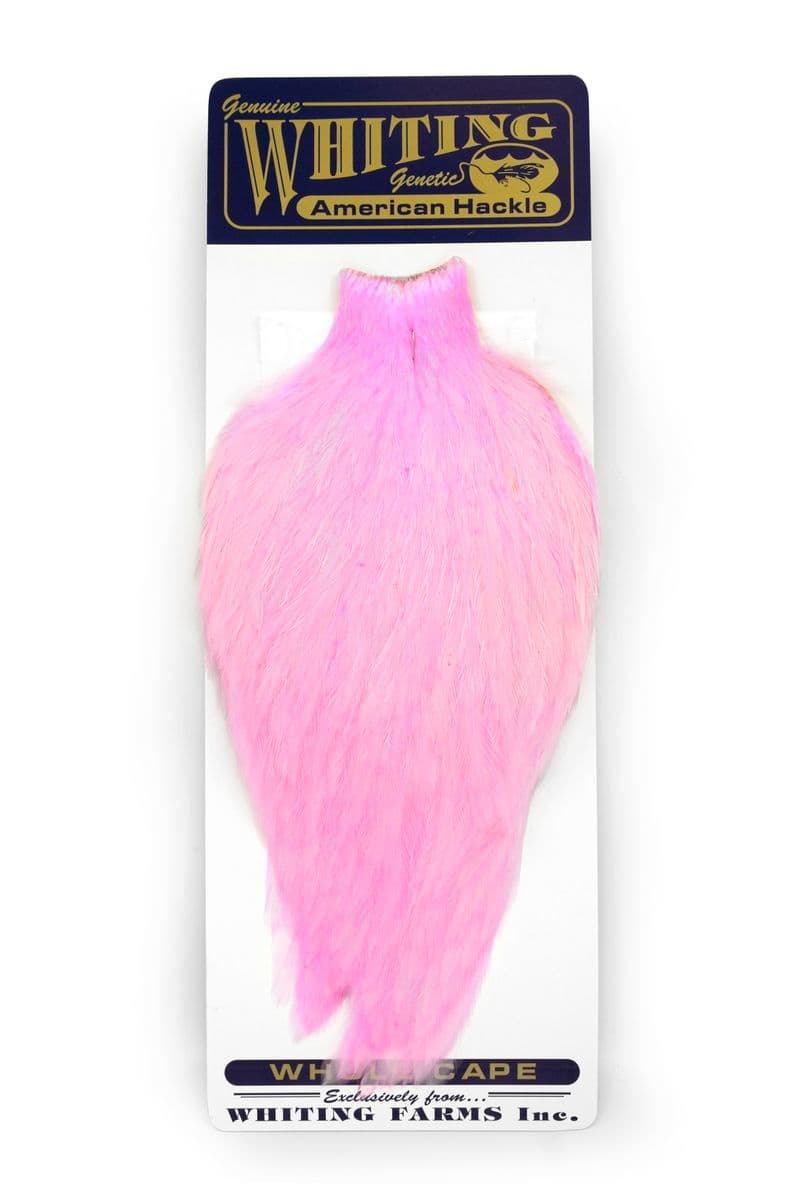 American Rooster Cape White dyed Shell Pink view 3