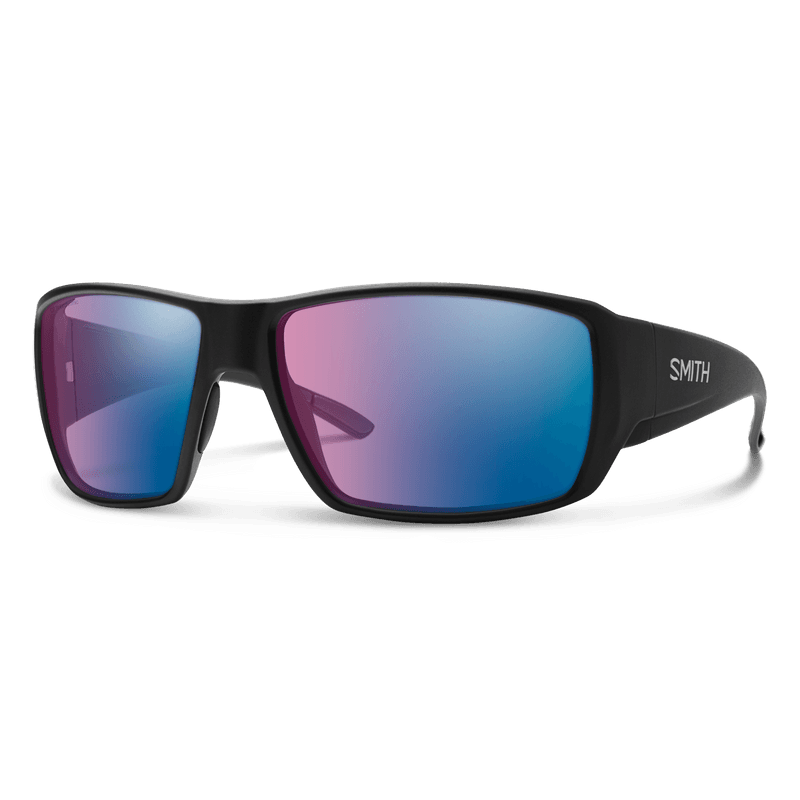 Guide's Choice Matte Black CP Glass Polarchromic Rose Blue Mirror