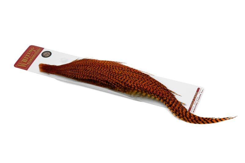 Whiting Bronze 1/2 Cape Grizzly dyed Burnt Orange view 1