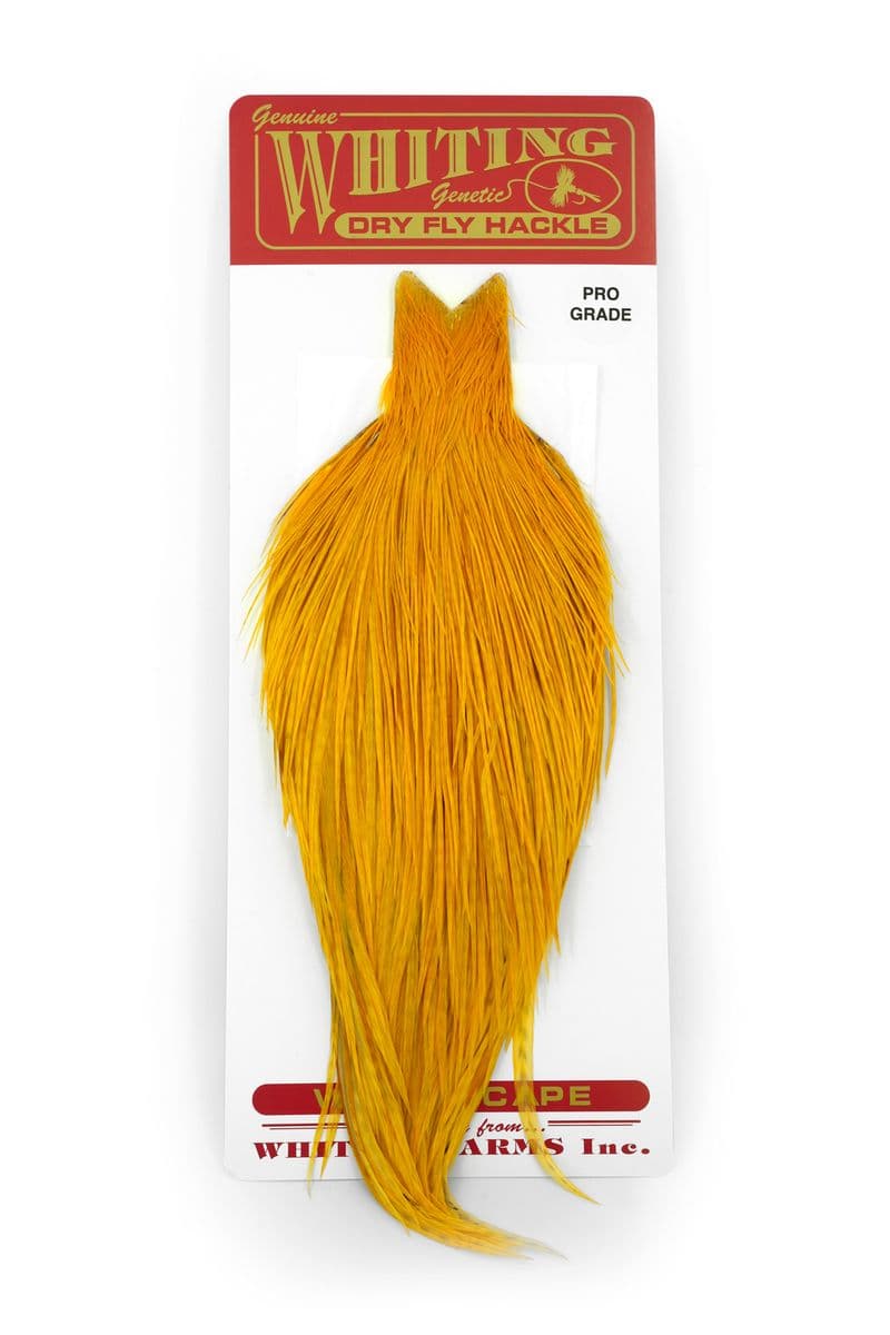 Whiting Pro Grade Cape White dyed Golden Straw view 2