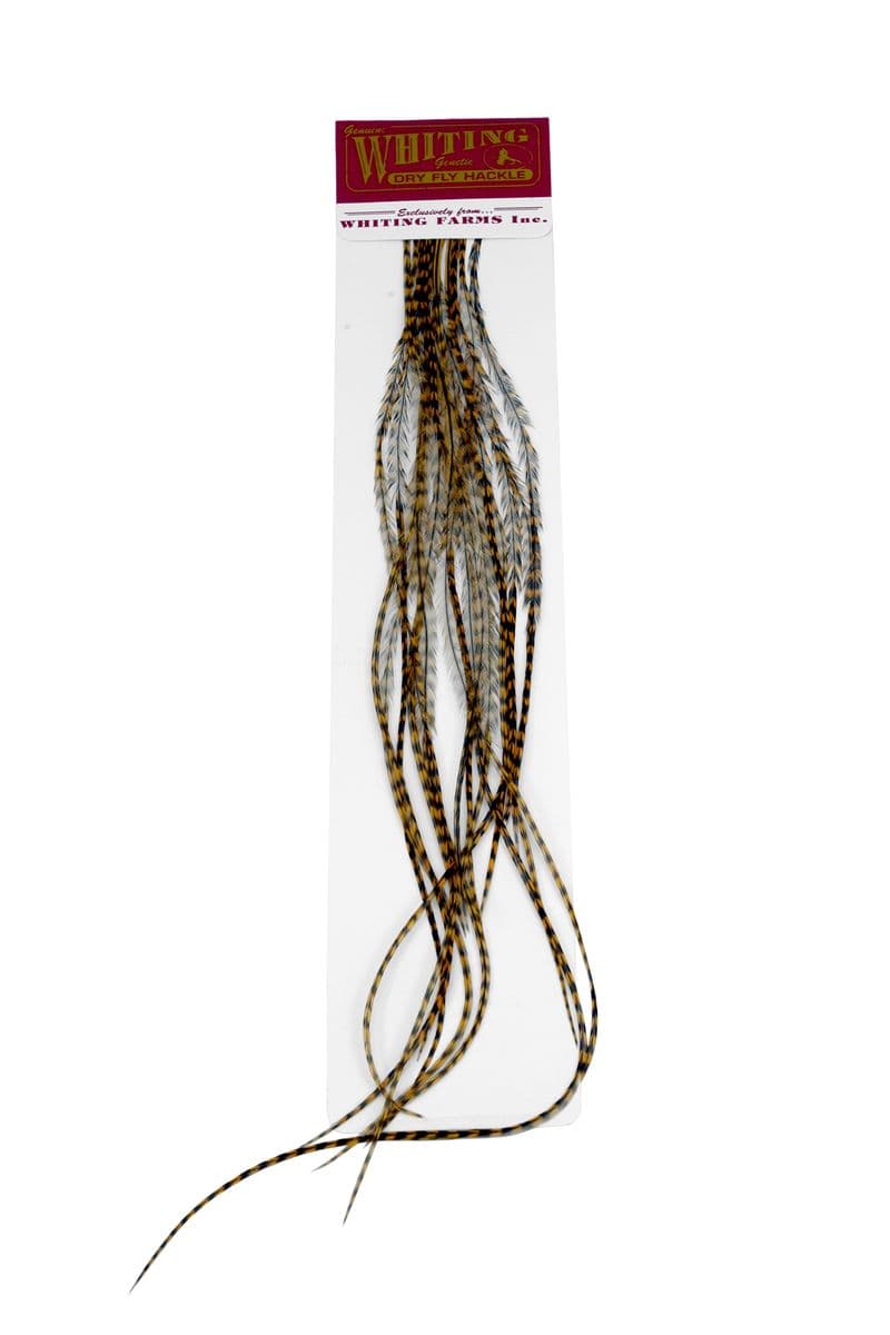 Whiting 100 Pk Size 16 Grizzly dyed March Brown view 2