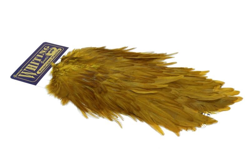 American Rooster Saddle White dyed Golden Olive view 2