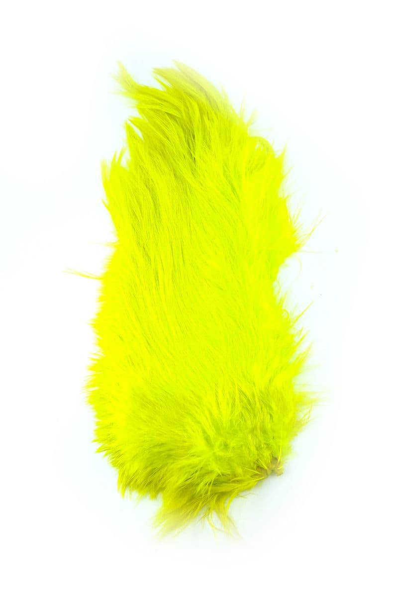 Bird Fur White dyed Fl. Yellow Chartreuse view 3