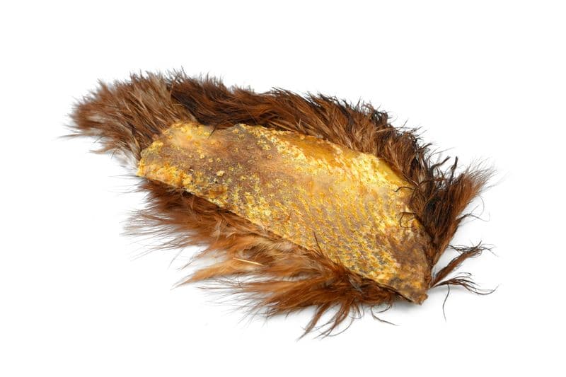 Mini Bird Fur White dyed Brown view 4