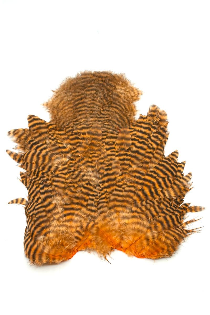 Whiting Rooster SH/C Grizzly dyed Shrimp Orange view 2