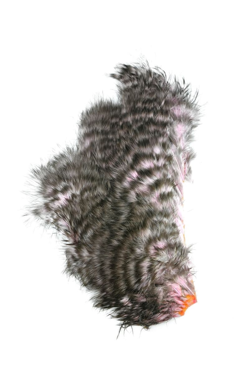 Mini Bird Fur Grizzly dyed Shell Pink view 3