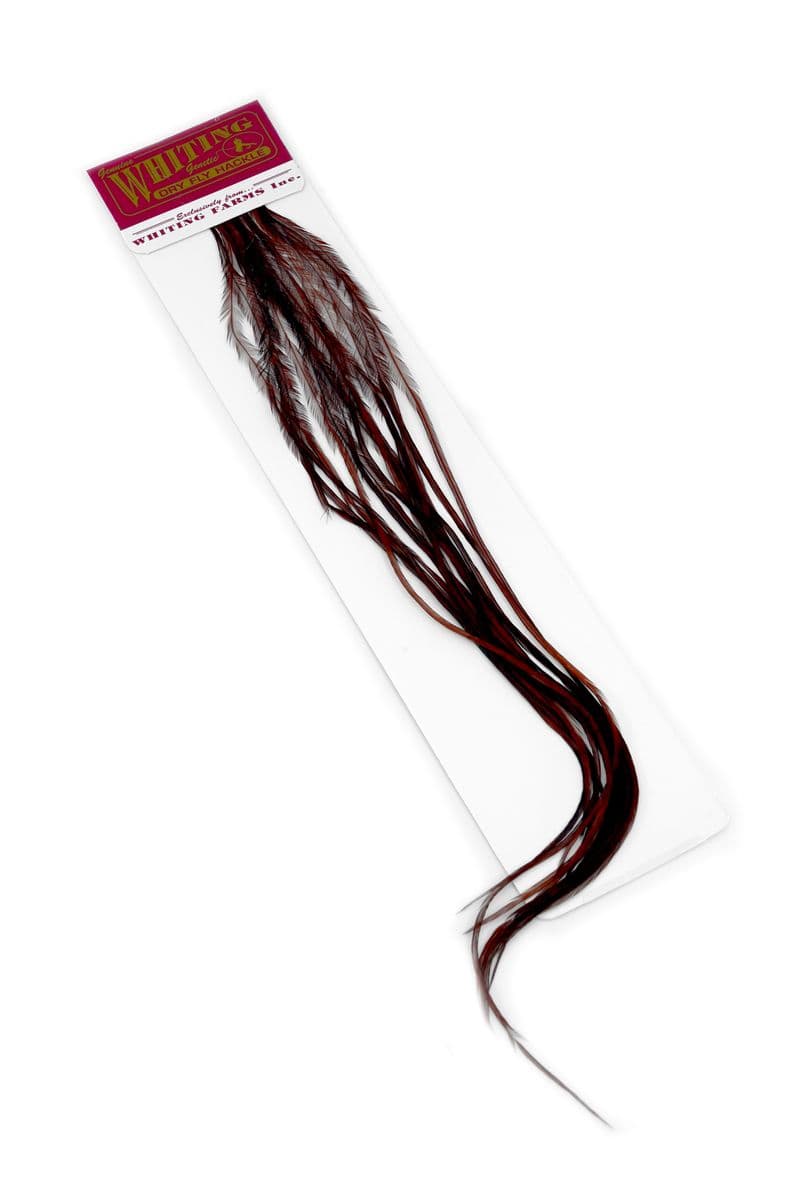 Whiting 100 Pk Size 16 White dyed Coachman Brown view 1