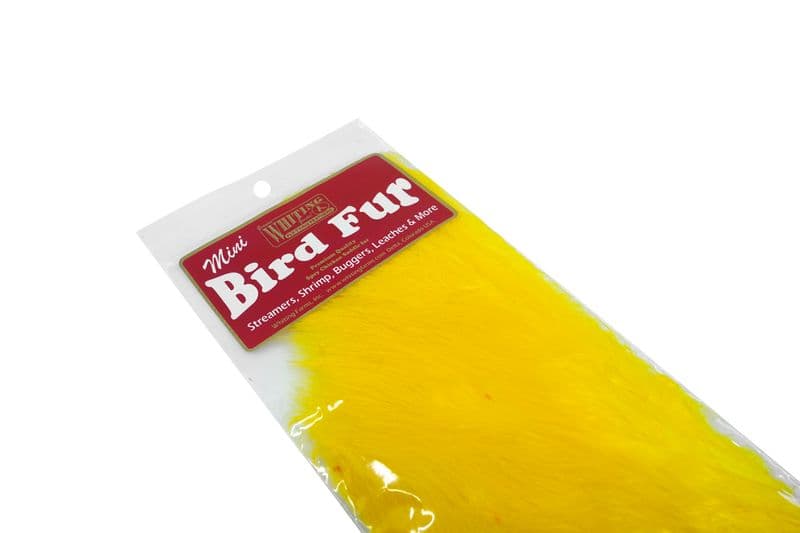 Mini Bird Fur White dyed Yellow view 4