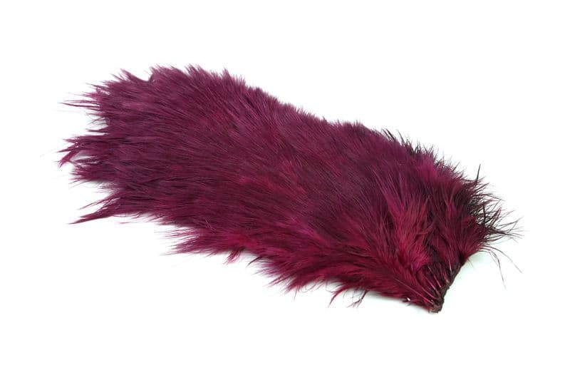 Mini Bird Fur White dyed Claret view 2