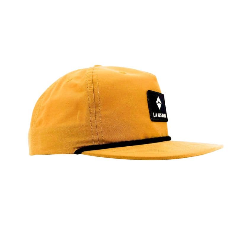 Flat Bill Rope Cap - Tan With Black Rope view 1