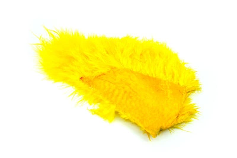 Mini Bird Fur White dyed Yellow view 3