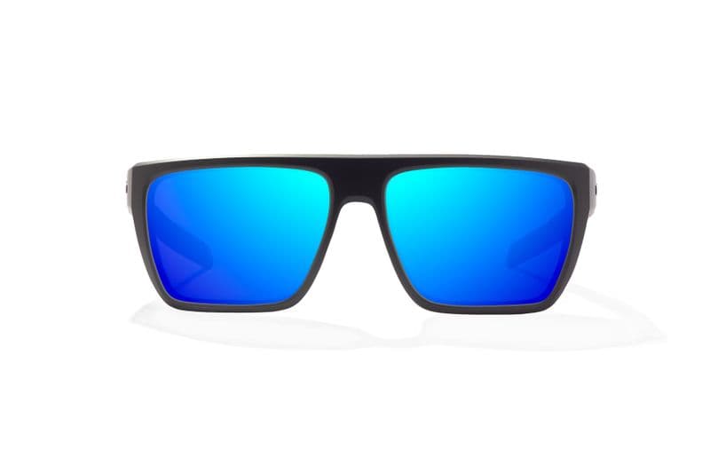 Zapata Black Matte Blue Mirror Glass