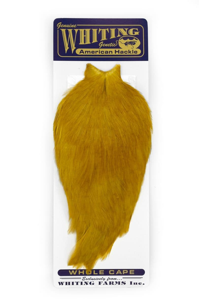 American Rooster Cape White dyed Golden Olive view 3