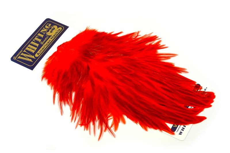 American Rooster Saddle White dyed Orange view 2
