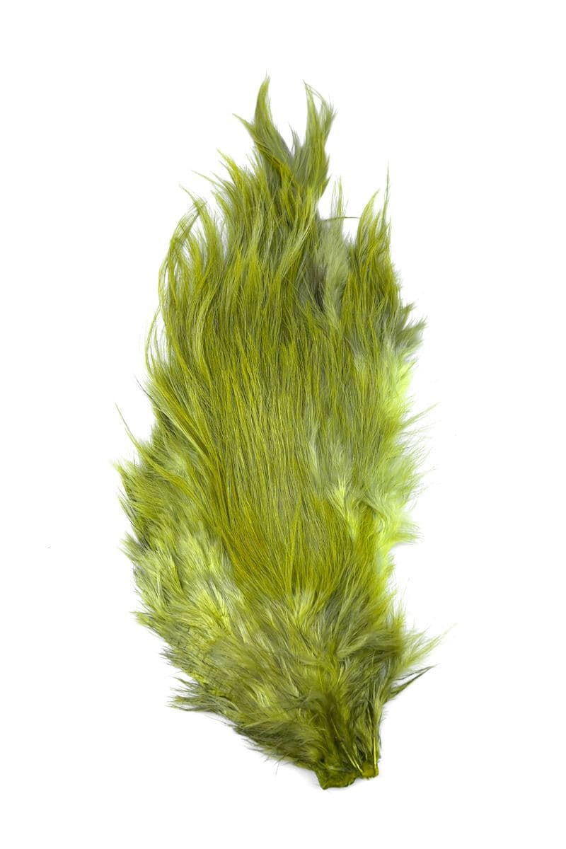 Bird Fur White dyed Dark Olive view 3