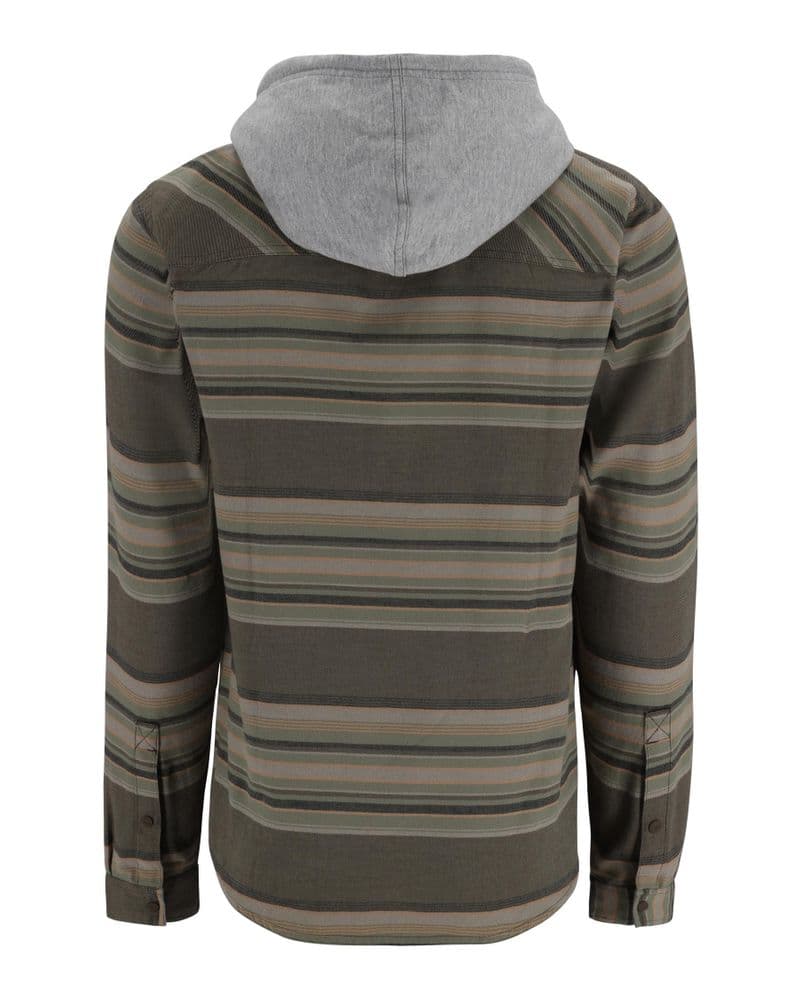 Santee Flannel Hoody Hickory/Dolomite Blanket Stripe view 2