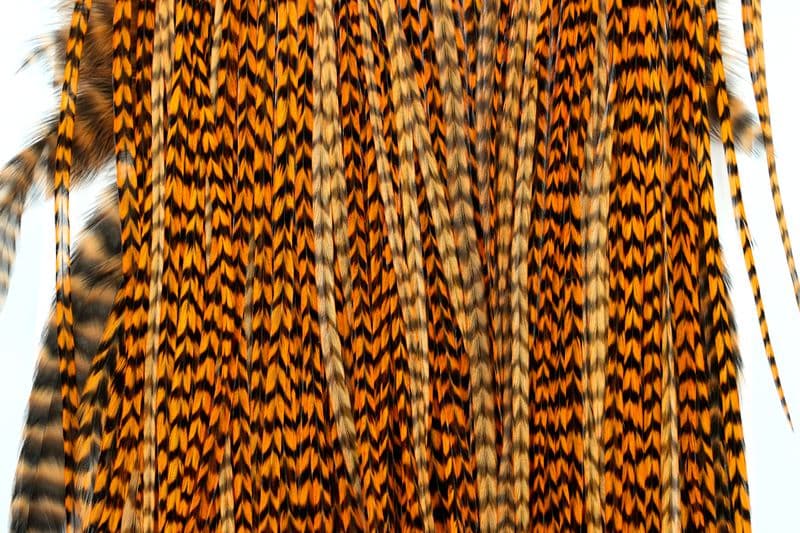 Eurohackle Saddle Grizzly dyed Golden Brown