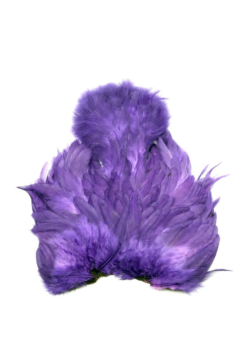 Whiting Rooster SH/C White dyed Purple view 2