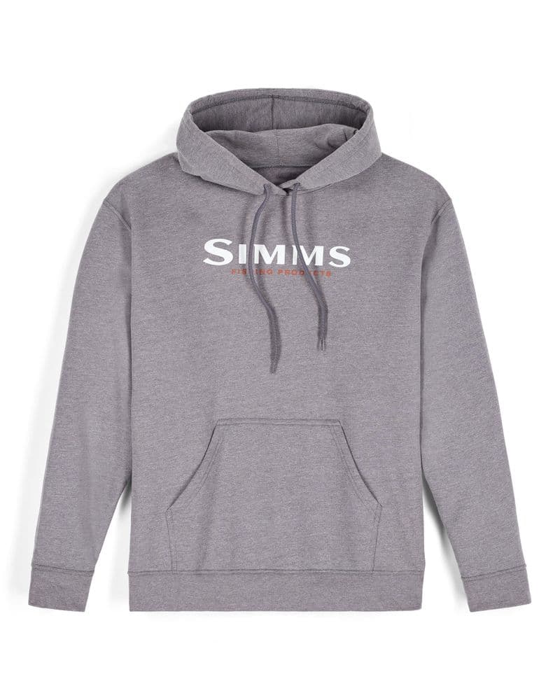 Simms Logo Hoody Grey Heather view 1