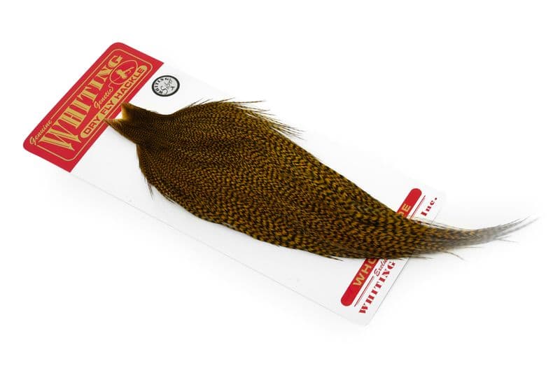 Whiting Silver Cape Grizzly dyed Golden Olive view 2
