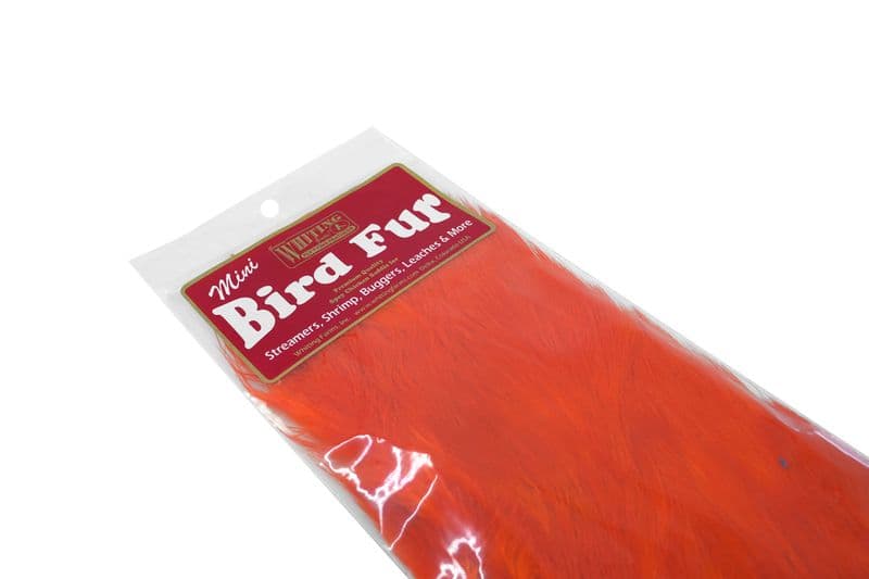 Mini Bird Fur White dyed Orange view 1