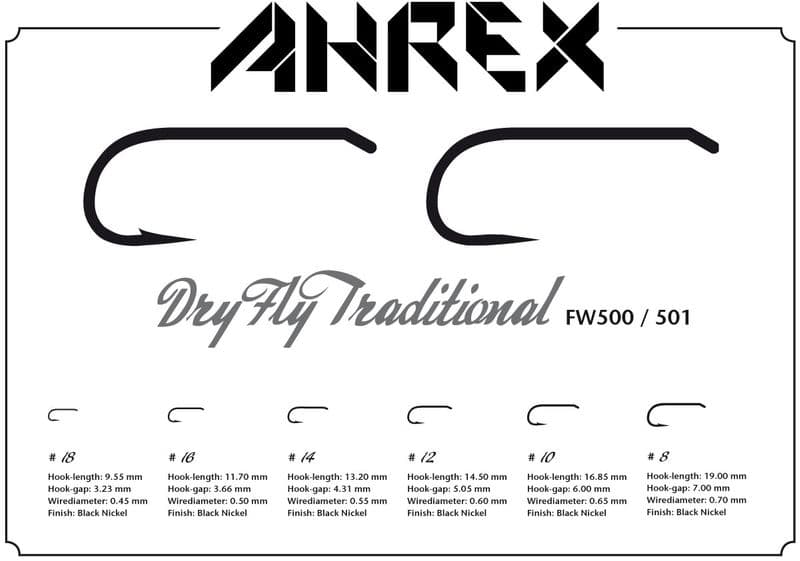 FW500 Dry Fly Traditional Barbed #