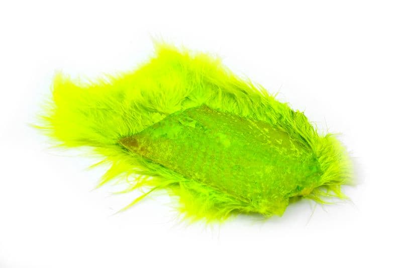 Mini Bird Fur White dyed Fl. Yellow Chartreuse view 4