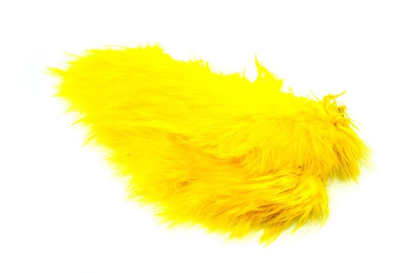 Mini Bird Fur White dyed Yellow view 1