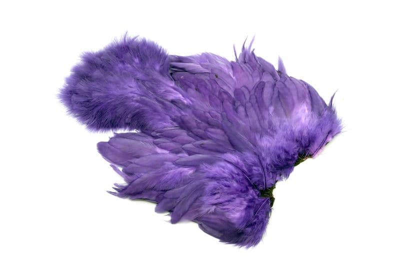 Whiting Rooster SH/C White dyed Purple view 1