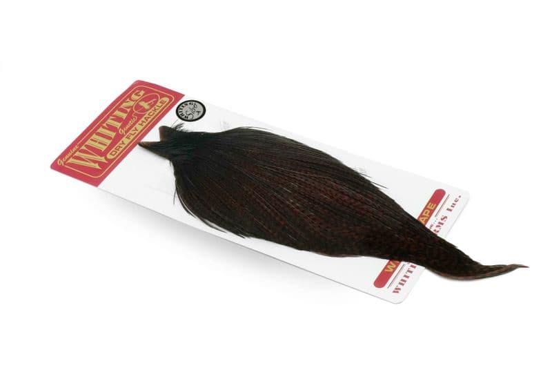 Whiting Silver Cape Grizzly dyed Coachman Brown view 2