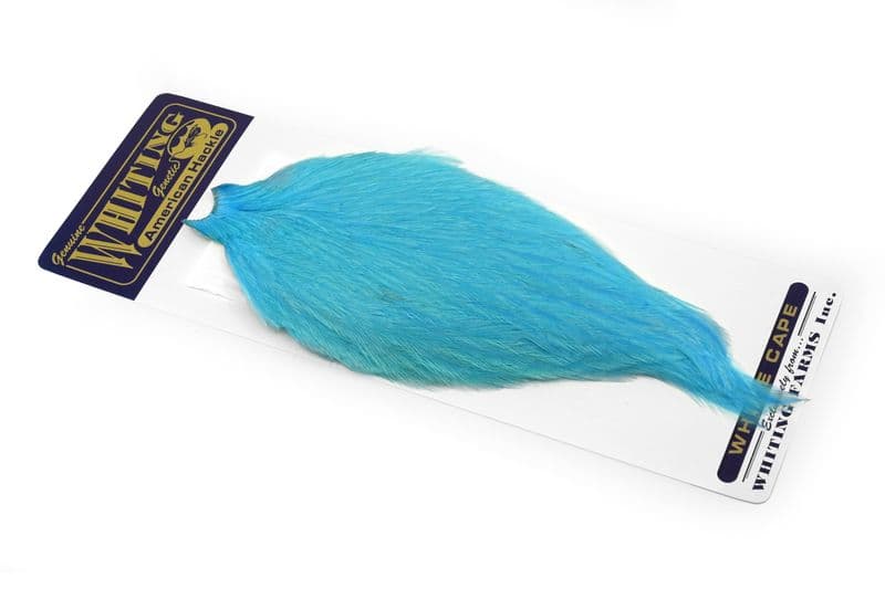 American Rooster Cape White dyed Silver Dr. Blue view 2