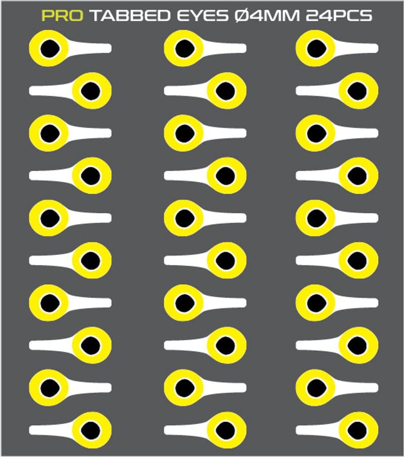 3D Tabbed Eyes Silver/Hot Yellow view 3