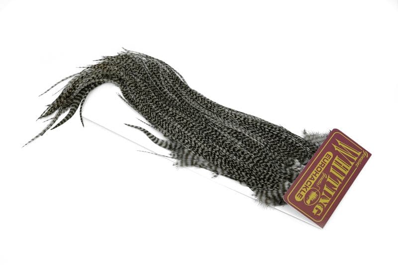 Eurohackle Saddle Grizzly dyed Dun view 2