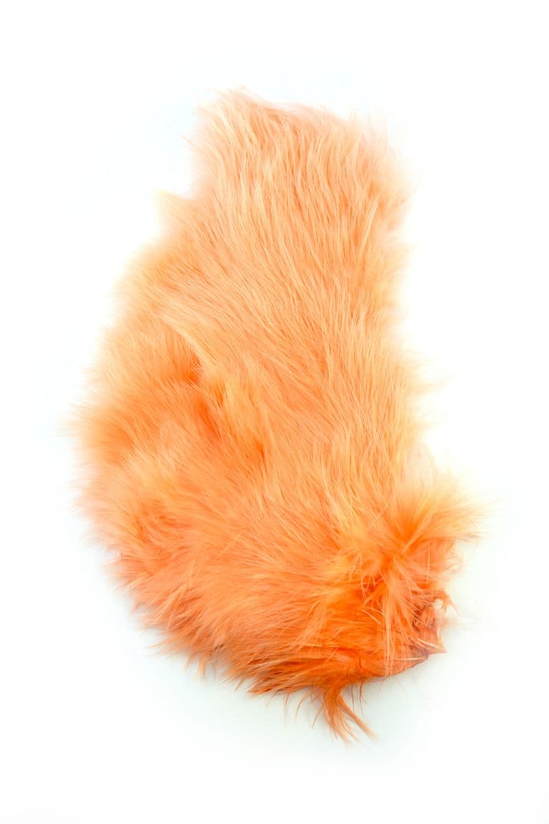 Mini Bird Fur White dyed Salmon view 2