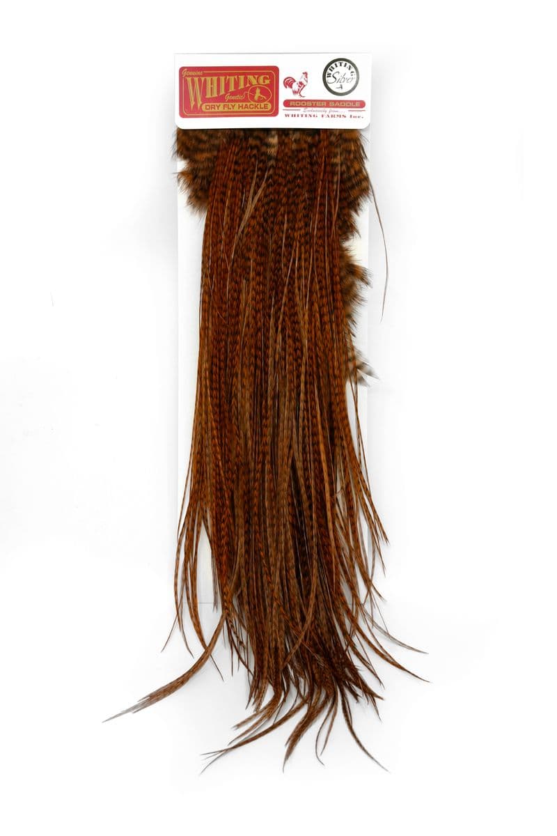 Whiting Silver Saddle Grizzly dyed Brown view 4